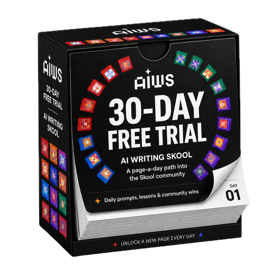 AI Writing Skool 30-day free trial product box